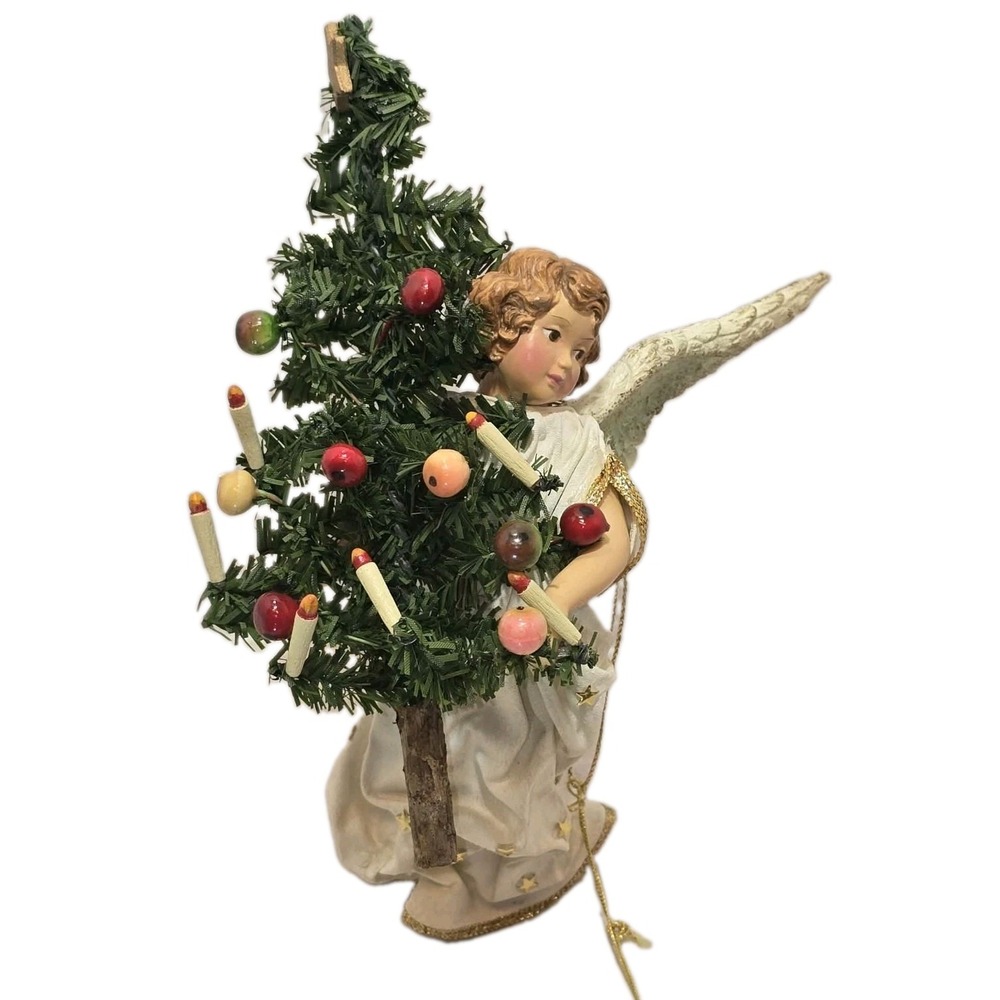 KSA Fabriche Heavenly Messenger Angel Christmas Ornament Boxed Vintage